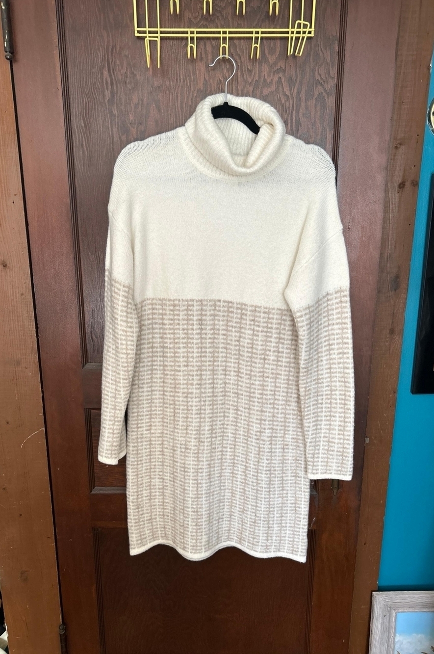 Tahari Cream Cowl Neck Sweater